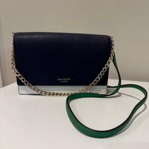 Kate Spade Cameron Street Clarise Crossbody – Navy/White/Green